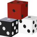 Large Casino Dice Boxes Dice Favor Boxes Casino Theme Party Decoration Vegas Jumbo Giant Dice Centerpieces Table Top Night Las Vegas Prom Birthday Party Supply, 11 Inch (3 Pack)