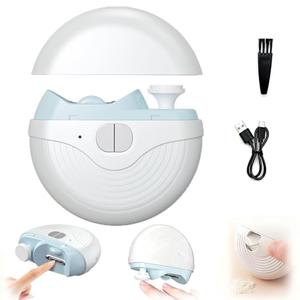 Electric Nail Clippers for Seniors,Smart Nail Clippers 2025 New 3 in 1 Electric Toenail Clipper with Polishing and LED Light,Smart Toenail Clipper 3 Adjustable Speeds for Adults, Baby (Blue)