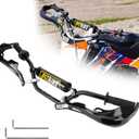RUTU 7/8" Dirt Bike Handlebars with Aluminum Reinforced Motrocycle Handguards, Foam Chest Protection Pad, All-Round Protection for CRF YZF KXF KLX RMZ DRZ Pit Dirt Bike Motocross ATV Quad - Black