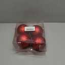 Hollyone 3.94" Large Red Velvet Christmas Balls Ornaments, 4PCS Flocked Balls Shatterproof Decorative Hanging Ornament Christmas Tree Decorations Set for Wedding Winter Holiday Party Wreath Home Decor