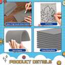 MotiMind 36 Pcs Gray Linoleum Block Rubber Stamp Carving Blocks Soft Linocut Blocks for Printmaking DIY Art Craft Projects and Scrapbooking (4 x 6 x 0.12 Inch)