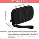 JOVAKIT Small Portable Silicone Alphabet Makeup Bag for Women, Travel Waterproof Cosmetic Bag Gifts for Women, Zipper Closure Make Up Case with Handle, Travel Storage Organizer Pouch (Black M)