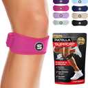 Sleeve Stars Swedish Brand Patellar Tendon Support Strap for Women & Men Effective Osgood Schlatter Knee Brace Youth & Kids Knee Brace with 3 Adjustable Length fits 7"-15" (Single/Hot Pink/Kids)