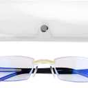 Blue Ease Optics Glasses for Women and Men No Blue Light Glasses For Men and Women Ease Eye Strain from Screen Computer Gaming BlueEase-Optics Eyeglasses with Clear Frame & Travel Case