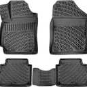 Hyundai Elantra 2017-2020 (No GT Models) Floor Mats 3D Custom Fit Compatible with Hyundai Elantra Rubber Car Mats Laser Measured Floor Liner All Weather Odorless Non-Slip TPE (Front & Rear)