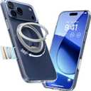 TORRAS 360 Magnetic Stand for iPhone 17 Pro Max Case, [Fit for MagSafe] [Military-Grade Protection] Slim Case for iPhone 17 Pro Max 6.9" 2025, Clear, Ostand O3 Fitness Series