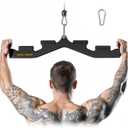 LAT Pull Down Bar with 6 Ergonomic Handles, Neutral Grip LAT Pulldown Attachments for Whole Back Training, Wide Grip LAT Pulldown Bars for Home Gym Cable