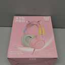 Lightweight Gaming Headset with Detachable Cat Ears, RGB Lighting, Wired Over Ear Headphones with Mic for PC, PS4, PS5, Switch, Stereo Surround Sound, Self-Adjusting Headband