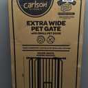 Carlson 29.536.5 Extra Wide Dog Gate with Small Pet Door, Walk-Through Pressure Mounted Metal Indoor Pet Safety Gate, Tested and Trusted by Pet Parents, American Designed, American Owned