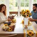 Namalu Highland Cow Sunflower Paper Towel Holder Highland Cow Sunflower Kitchen Decor Kitchen Cute Paper Towel Holder Dispenser for Bedroom Toilet Countertop Decor