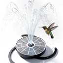 AISITIN 3.7W Solar Bird Bath Fountains, Solar Water Fountain Pump with Upgraded 6.3" Glass Panel, Integrated Bracket & Storage Design for Garden, Pond, Aquarium and Outdoor Use