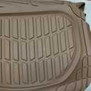 Motor Trend FlexTough Deep Dish All-Weather Floor Mats, Waterproof Trim-To Fit Mats for Cars, Trucks, SUVs - Universal Automotive Floor Liners, Car Accessories, Brown