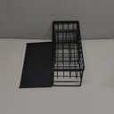 Cisily Sink Caddy Sponge Holder for Kitchen with Brush Holder and Stainless Steel Self Drain Tray, Rustproof Kitchen Sink Organizer for Sponge, Soap Dispenser Storage Accessories (9.25, Black)