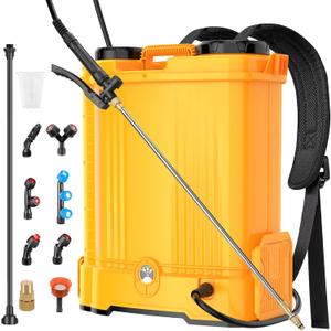 Battery Powered Backpack Sprayer for Dewalt 20v Max Battery, 5.3 Gallon, 100 PSI Electric Weed Sprayer, Yard Graden Sprayer with Telescopic Wand, 7 Nozzles, Backpack Sprayer 20v (Battery Not Included)