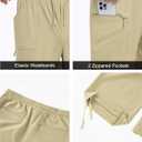 Men's Casual Cargo Pants Workout Sweatpants Joggers Stretch Hiking Drawstring Tactical Trousers (L)