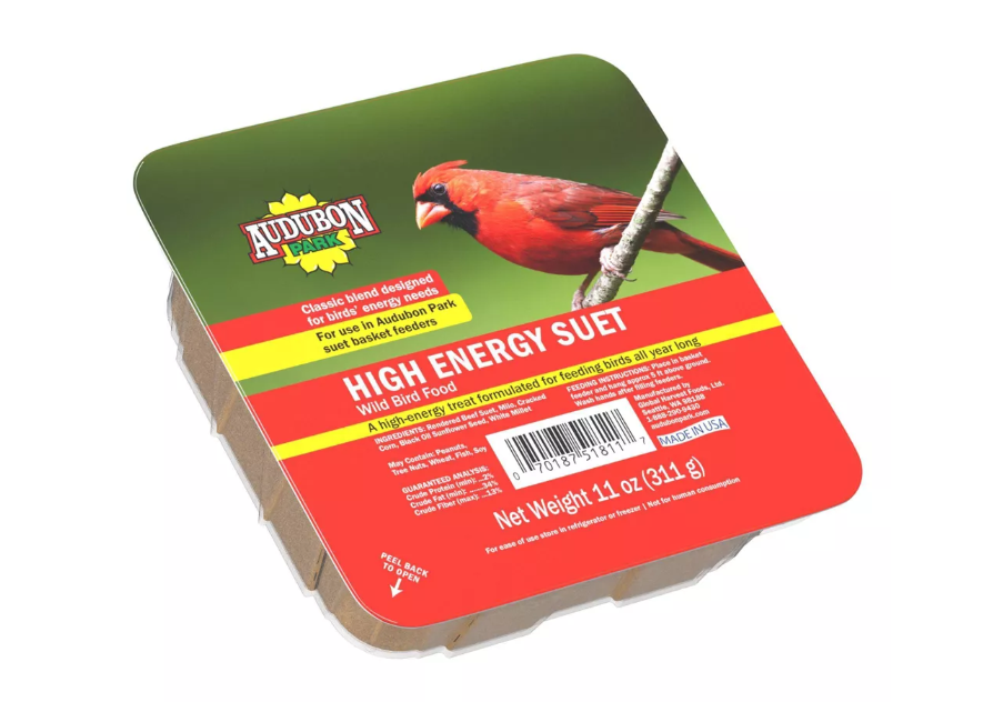 4pcs Audubon Park High Energy Suet Wild Bird Food, Best By Aug 26/2025 