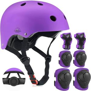 Adjustable Kids Helmet with Knee Pad, Elbow Pads & Wrist Guards - Toddler Bike Helmets for Ages 3-14 Years - Perfect for Skating, Biking, Cycling, and Skateboard - for Boys and Girls