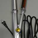 2 in 1 Curling Iron, Hair Curling Wand, for Short & Long Hair, Hair Curling Tools for Styling, Travel Hot Rollers, Ceramic Curling Tongs, Heated Round Brush, Adjustable Temperature