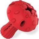 SCHITEC Dog Chew Toy for Large & Medium Dogs, Rubber Treat Dispensing Toy for Aggressive Chewers, Interactive Slow Feeder Tough Puzzle Toys Teeth Cleaning (Red)