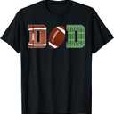 Dad of The 1 Year Old Football First Birthday Boy Family T-Shirt (Large, Black)