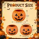 3 Pack Halloween Pumpkin Vases, 1 Large & 2 Small Fall Table Centerpieces, L5.5×4.3×3.1，s4.7×3.5×2.4