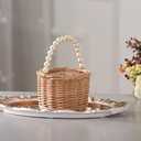 Pearl Handle Flower Girl Basket