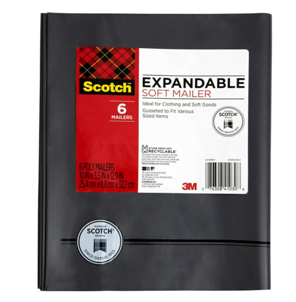 Scotch Expandable Polly Mailer 10x12.9in, Pack of 2