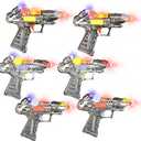 Ranger Hand-Gun Toy Set with Flashing Lights and Sounds by ArtCreativity, 6 Cool Futuristic Handguns, Pretend Play Toy Gun, Great Party Favor - Gift for Boys and Girls, Batteries Included