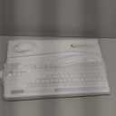 Trueque Wireless Keyboard and Mouse Combo with 7 Colored Backlits, Wrist Rest, Rechargeable Ergonomic Keyboard with Phone Holder, Silent Lighted Full Size Combo for Windows, PC, Laptop (Cloud White)