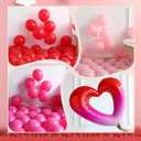Valentines Day Gradient Heart Balloon Garland Arch Kit, 156pcs Red Pink Balloons with Large Size Gradient Heart Foil Balloons for Valentines Day Decoration Wedding Engagement Party Supplies