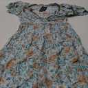 R.Vivimos Womens Summer Cotton Short Sleeve V Neck Floral Print Casual Bohemian Midi Dresses Larg