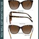 WOWSUN Large Polarized Cat Eye Sunglasses for Women