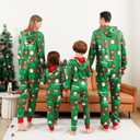 ANGELGGH Onesie Christmas Family Matching Pajamas Adult Couples Men PJs Hooded Women Novelty One-piece Sleepwear (Green)