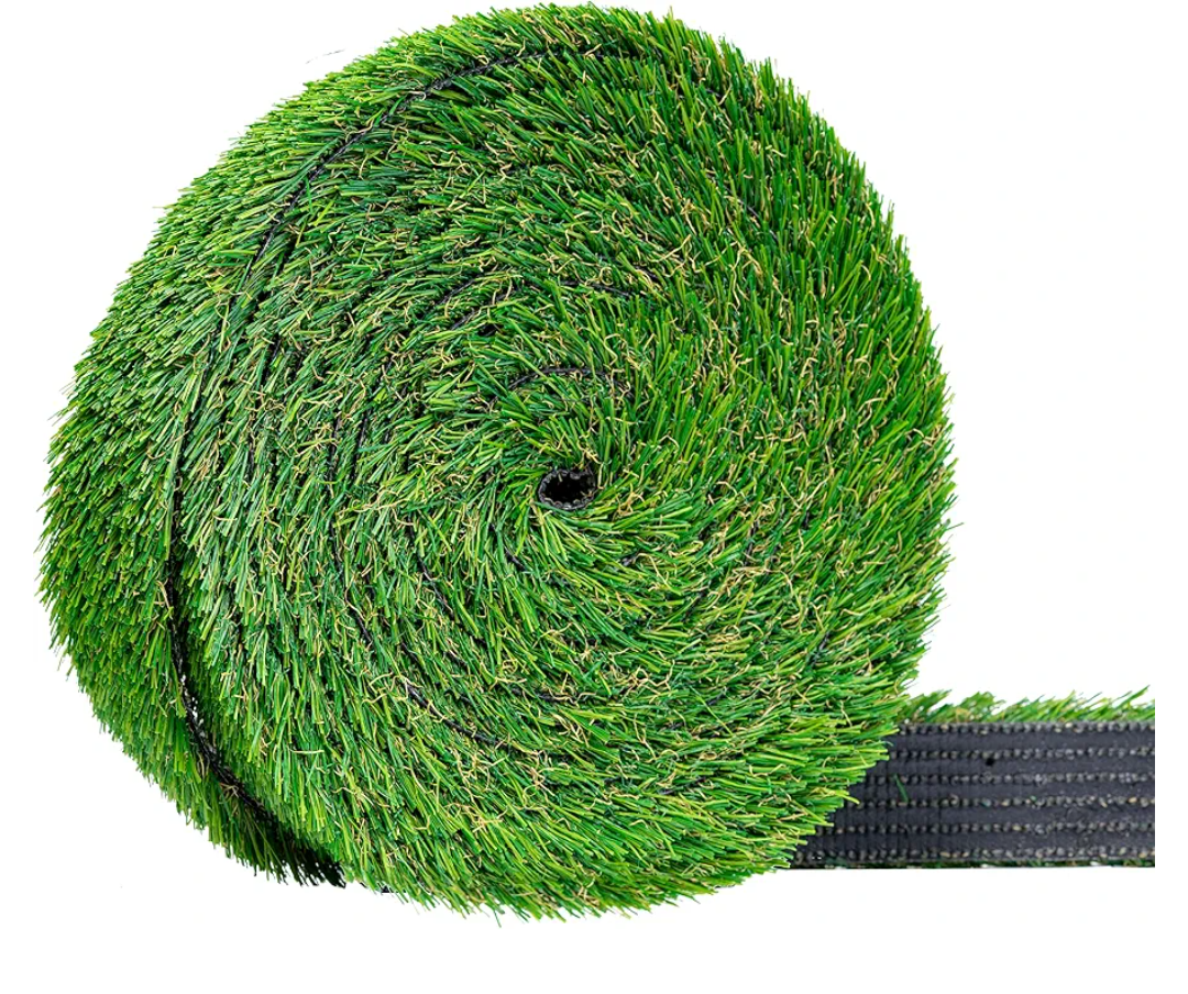 Artificial Grass Strip 2" x25' for Indoor/Outdoor Use-Realistic, 1" Thick Synthetic Turf for DIYers and Professionals, Pre-Cut Roll for Easy Installation and Creative Designs (2in x 25ft)