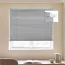 MYshade No-Drill Cordless Horizontal Mini Blinds  34" W x 64" H Tool-Free Inside Mount Window Blinds with 1" Vinyl Slats, Light Filtering & Privacy, Child & Pet Safe, Gray