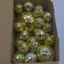 50 Pcs Disco Balls Reflective Disco Ball Decorations Hanging Disco Ball Ornament Different Sizes Mirror Ball for Home Decor, Party, Club (Gold)