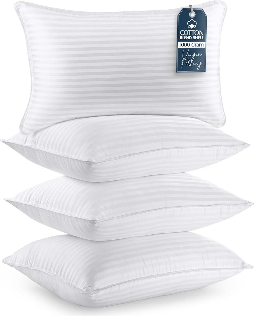 Utopia Bedding Bed Pillows for Sleeping Queen Size (White), Set of 4, Cooling Hotel Quality, for Back, Stomach or Side Sleepers