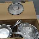 Cuisinart Chefs Classic 11-Piece Stainless Steel Pots and Pans Set, Cookware Set Compatible with Induction, Electric, Gas Cooktops, Aluminum Core for Even Heat, Cool Grip Handles, Dishwasher Safe