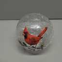 Red Carpet Studios LED Cardinal Bright Red 6 Inch Crackled Glass Christmas Globe Lantern