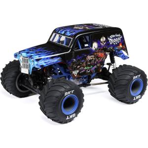 Losi 1/18 Mini LMT Son Uva Digger 2S 4X4 RTR Brushed Monster Truck Battery & Charger Included Blue LOS01026T2