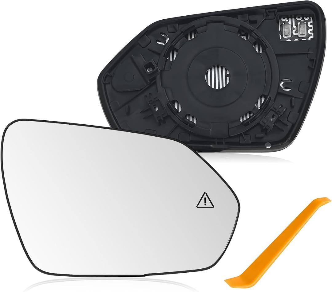 Passenger Side Mirror Glass Compatible with 2021-2024 Hyundai Elantra, Right Side Rear View Mirror Replacement with Backing Plate, Heated and Blind Spot, Replaces 87621-AA180 87621-AA070