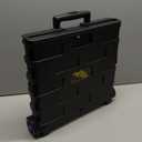 dbest products Quik Cart Pro Wheeled Rolling Crate Teacher Utility with seat Heavy Duty Collapsible Basket with Handle, Blue