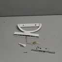 Patio Sliding Door Handle Set with Mortise Lock, Key Cylinder and Keeper, Replacement Handle Lock Set Fits Door Thickness from 1-1/2" to 1-3/4", 3-15/16" Screw Hole Spacing, Keyed, White