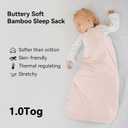 BubblePanda Rayon Made from Bamboo Sleep Sack 2t-3t 1.0 Tog Soft Toddler Sleeping Sack 24-36 Months for Babies 2-Way Zipper Baby Wearable Blanket