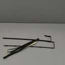 Over-The-Door Mirror Hanger, Adjustable 13.6 in Door Mirrors Hanger with Protective Lining, Prevent Scratches, 2 Pcs Door Brackets Perfect Height and Fit (Mirror Not Included) - Black