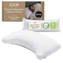 Coop Home Goods Original Crescent Adjustable Pillow, Queen Bed Pillows for Shoulder, Neck & Head Support, Crescent Foam Pillows - Medium Firm for Back & Side Sleeper, CertiPUR-US/GREENGUARD Gold