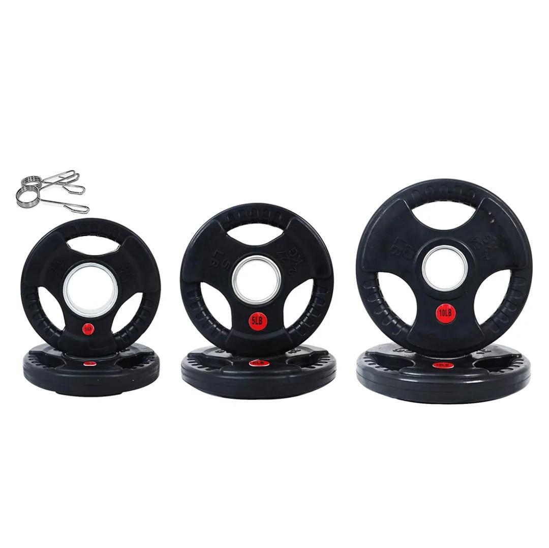 Fitvids 2 Inch Olympic Barbell Weight Plates Set, (2.5-10 LB) Barbell Weight Set for Home Gym Strength Training, Rubber Coate Design