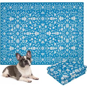 Lovewag Pets Washable Dog Pee Pads, 36" x 48", Waterproof, Non-Slip, Super Absorbent, Reusable Machine-Washable, 2-Pack (Teal Paradise)