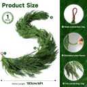 6FT Norfolk Pine Garland,Christmas Garland,Christmas Decorations,High-Density Norfolk Pine Garland