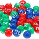 49pcs Numbered Bingo Balls 1 to 49: 0.31 Inch Mini Raffle Game Balls Tiny Vending Machine Party Favors for Home Bar Assorted Color